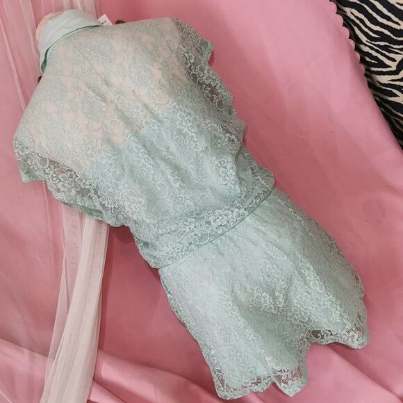 D.I.A. Gyaru Dress Small Mint Prom Party Casual Lace Pastel Kawaii Gyaru Style - Picture 6 of 10